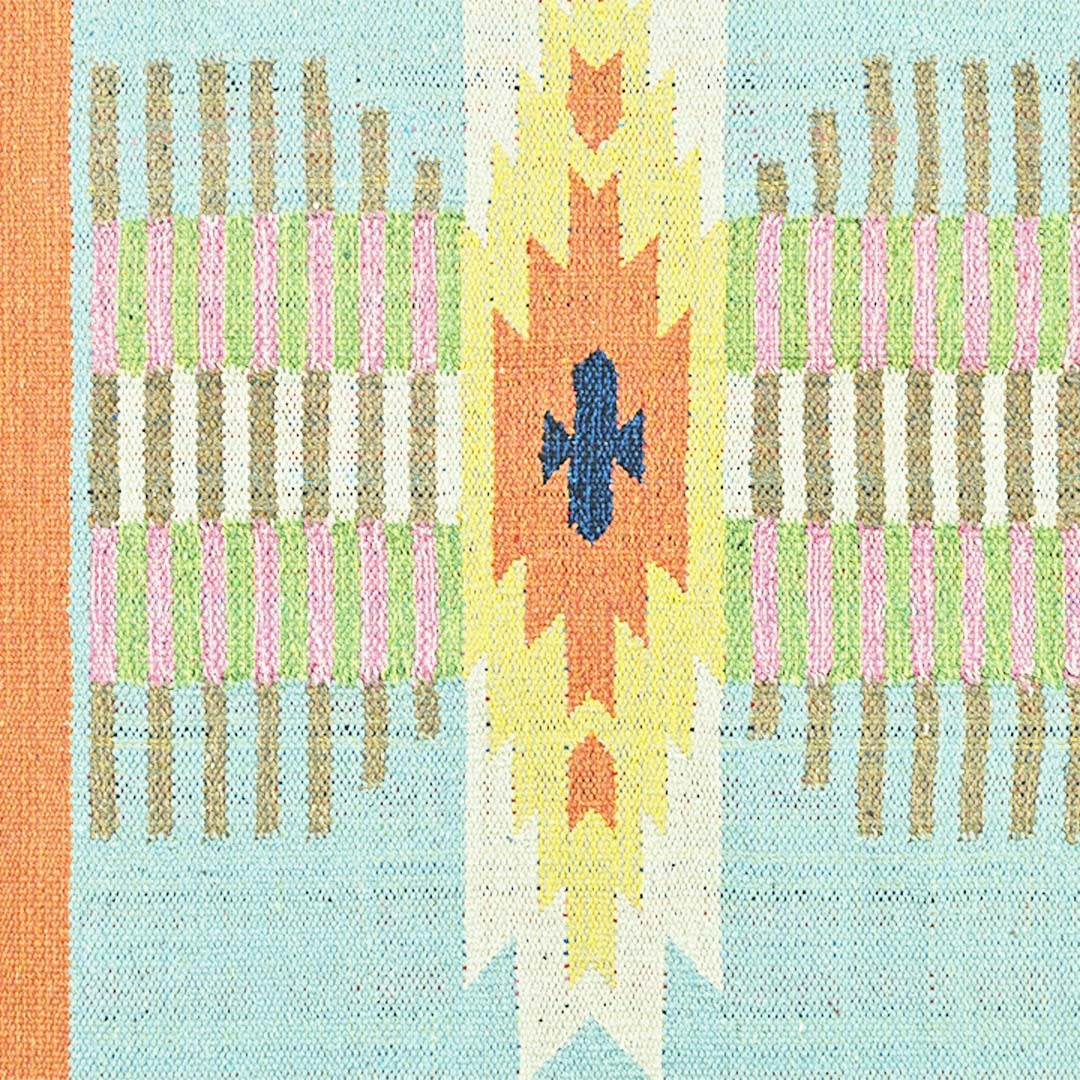 Harmony In Hues Handknotted Cotton Flat Weave.