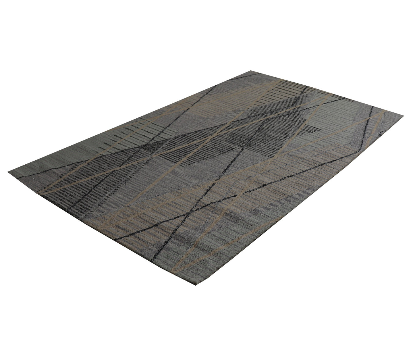 Cosmic Collection- Handtufted Modern Rust Colour Wool Rug