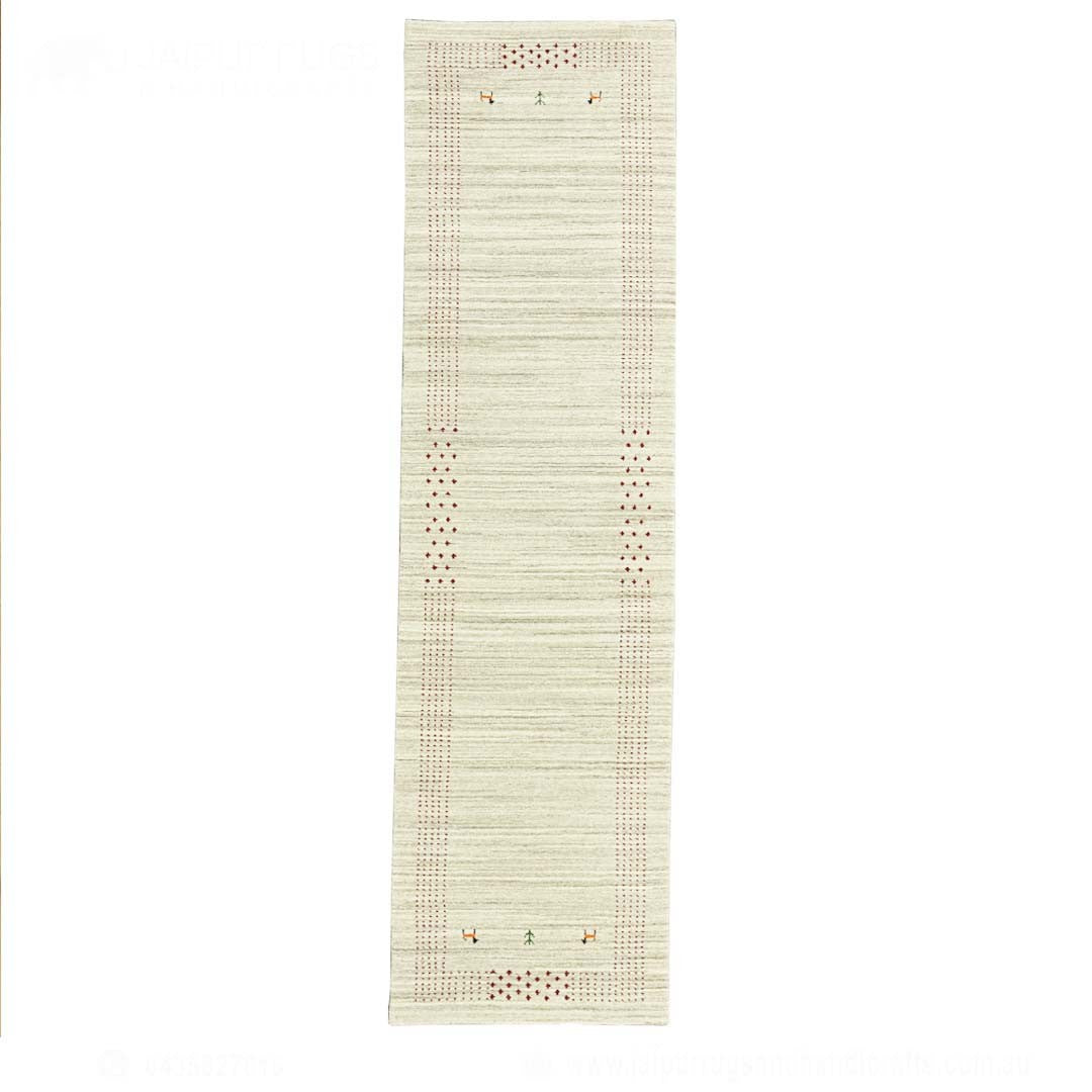 Whispering Threads Handloom Wool Runner.