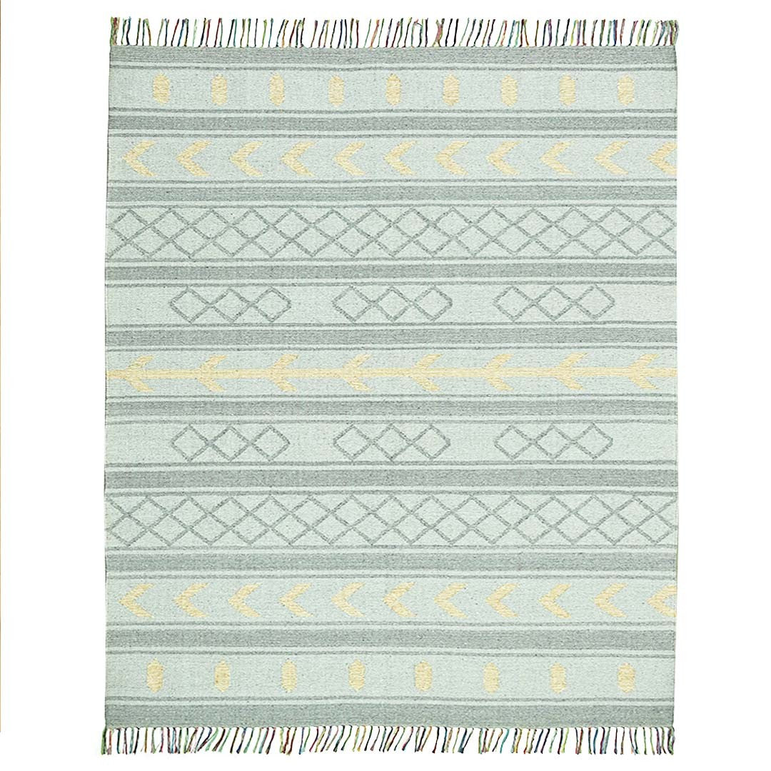 Harmony In Hues Handknotted Cotton Flat Weave.