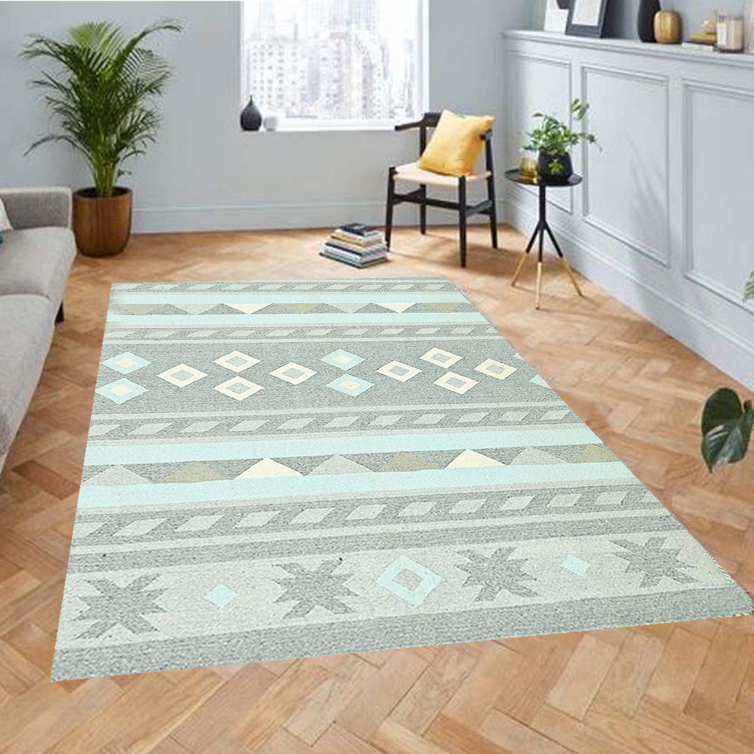 Harmony In Hues Handknotted Cotton Flat Weave.