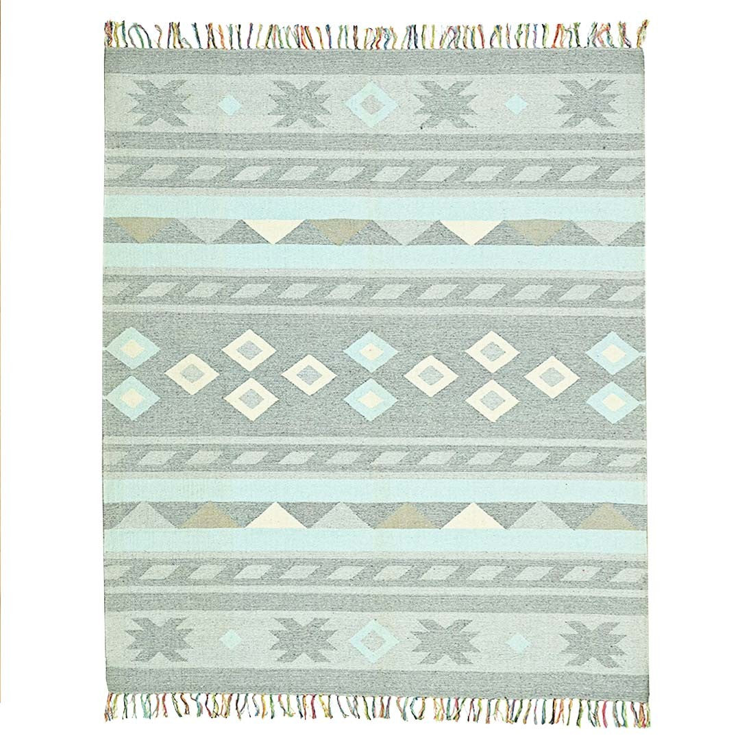 Harmony In Hues Handknotted Cotton Flat Weave.