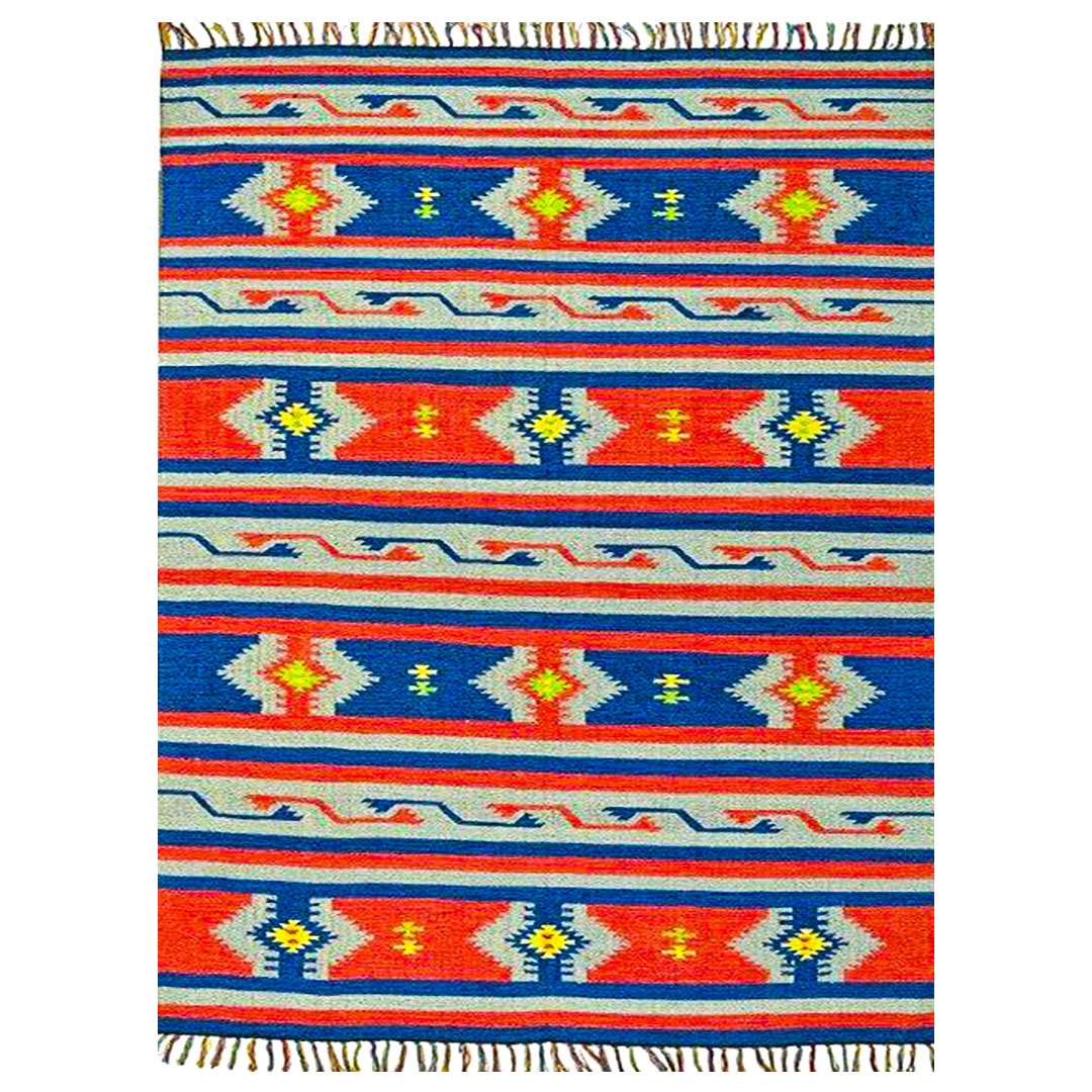 Harmony In Hues Handknotted Cotton Flat Weave.