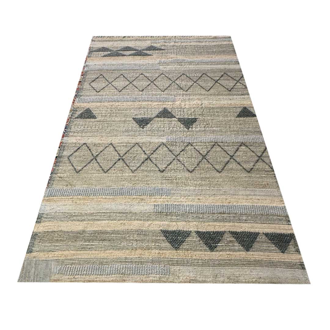 Earthy Elegance Handknotted Jute & Wool Rug