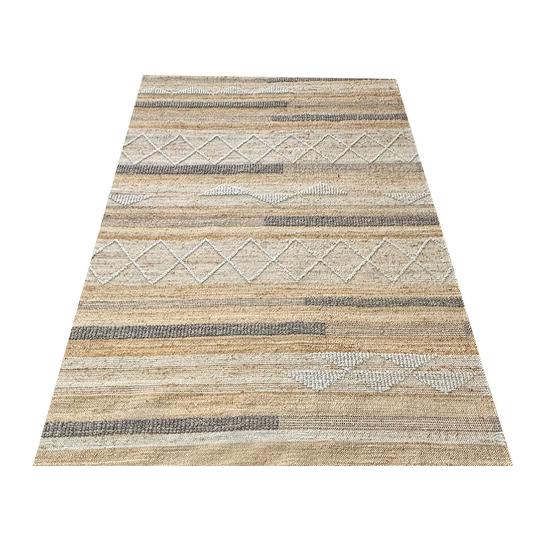 Earthy Elegance Handknotted Jute & Wool Rug