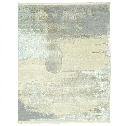 Texture Tales- Handloom Modern Beige, Grey & Ivory Colour Viscose Rug