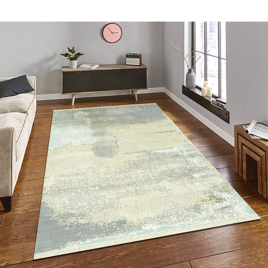 Texture Tales- Handloom Modern Beige, Grey & Ivory Colour Viscose Rug