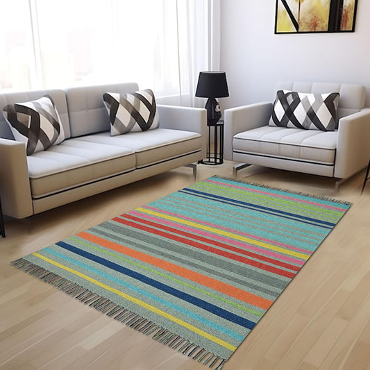 Harmony In Hues Handknotted Wool Rug.