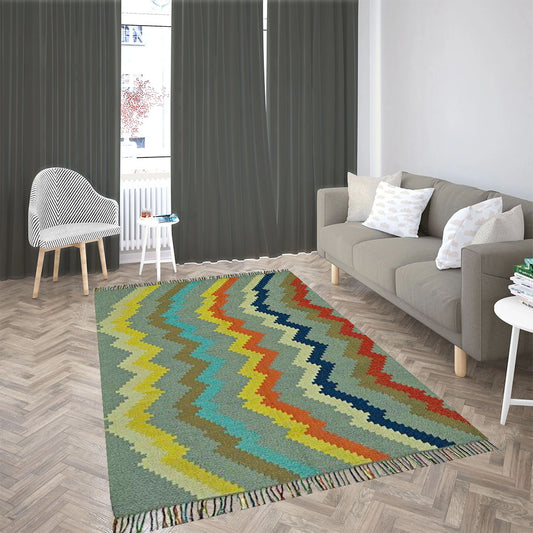 Harmony In Hues Handknotted Wool Rug.