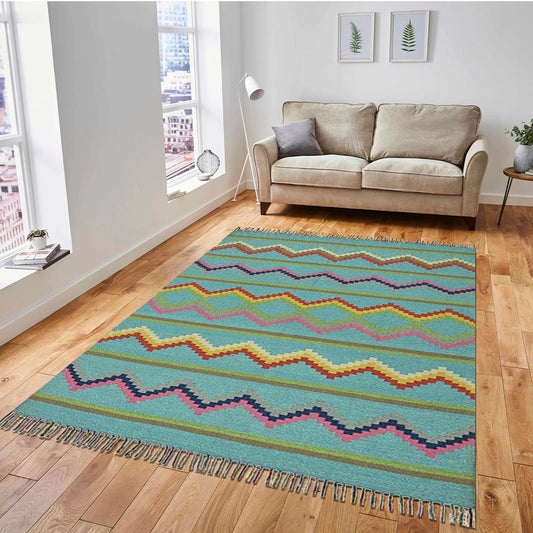 Harmony In Hues Handknotted Wool Rug.