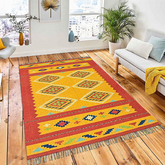 Harmony In Hues Handknotted Wool Rug.