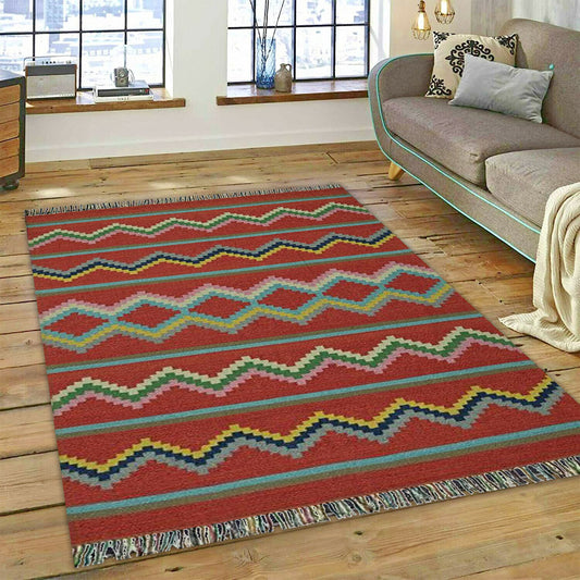 Harmony In Hues Handknotted Wool Rug.